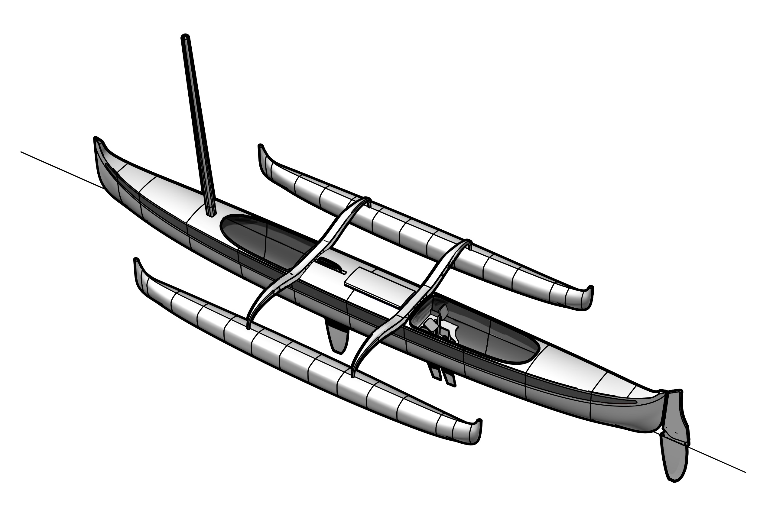 Talulah Sailing Outrigger, a Lightweight Trimaran You Can Build by CLC
