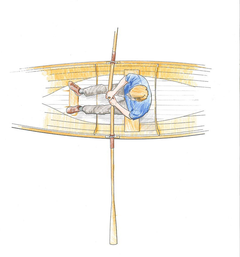 JCH illustration from "The Geometry of Rowing" article in WoodenBoat Magazine