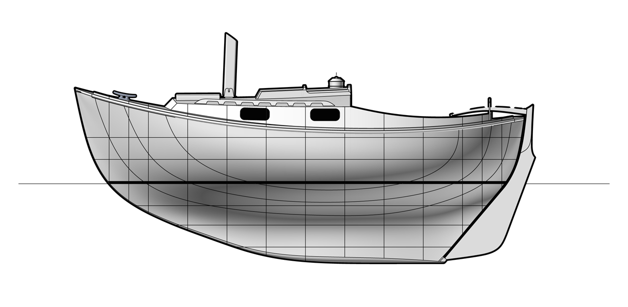 Pacific Seacraft Flicka Ornament 1'8"=1' Scale Half Hull Display Model 