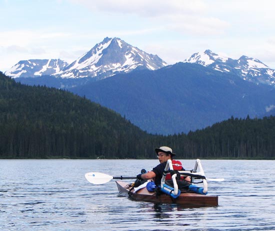 Chesapeake 17 Kayaks on Bowron Lakes in British Columbia - Boy Scout Trip