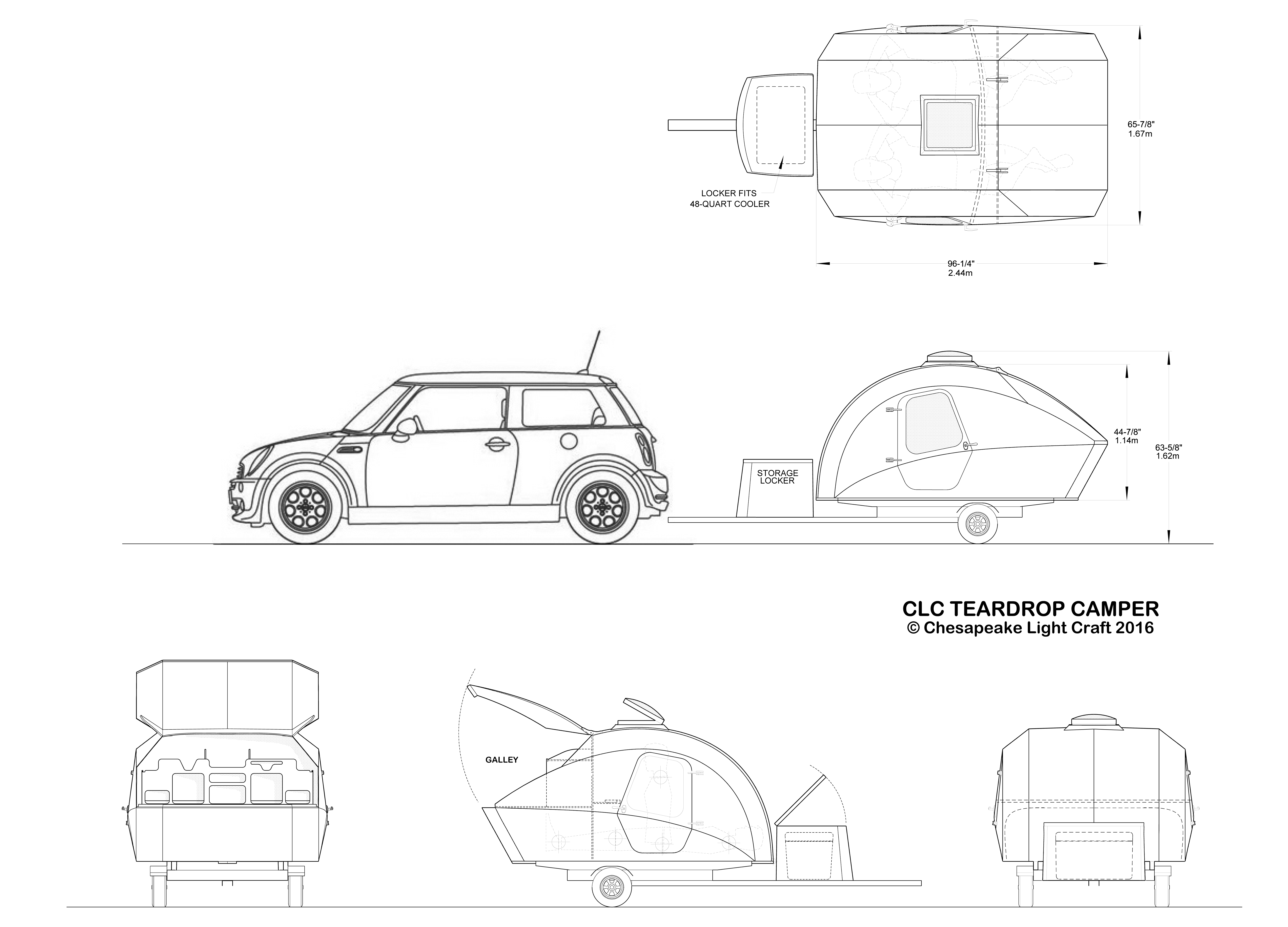 CLC Camper 2D Plans/Drawings