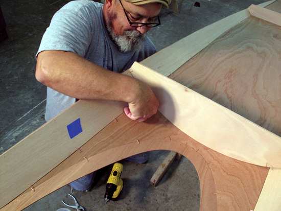 How do you build a wooden boat - stitching bulkheads