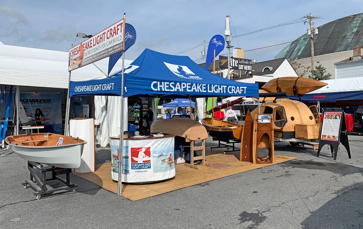 Chesapeake Light Craft US Sailboat Show Booth