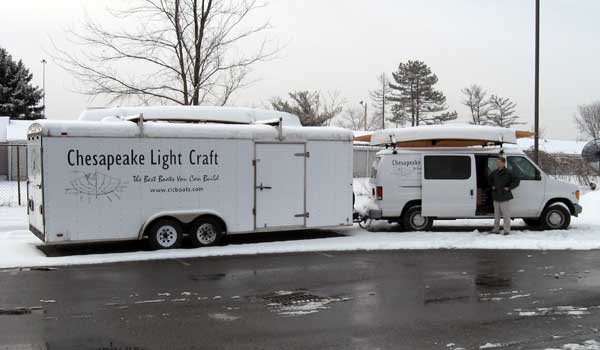 chesapeake light craft van, kayak trailer