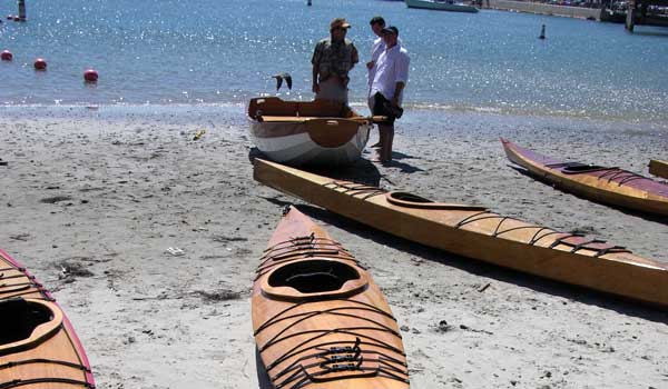 chesapeake light craft, wooden kayak, dana point, clc demo, wooden boat
