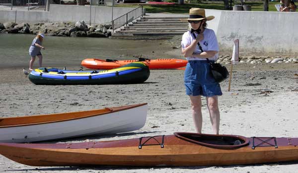 chesapeake light craft, wooden kayak, dana point, clc demo, wooden boat