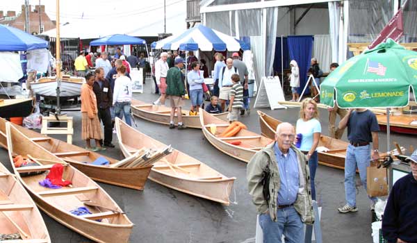 newport, woodenboat show, chesapeake light craft, peace canoe, boatbuilding