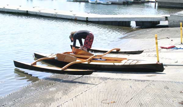 chesapeake light craft, port townsend, wooden boat festival, wooden kayak, wooden boat, mill creek, sail kayak