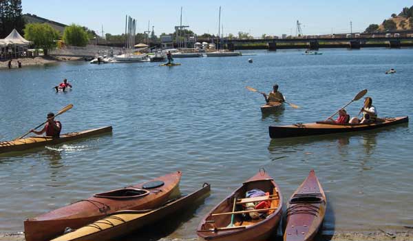 chesapeake light craft, wooden kayak, sacramento, clc demo, wooden boat