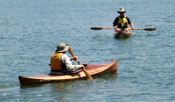 chesapeake light craft, wooden kayak, sacramento, clc demo, wooden boat, wood duck