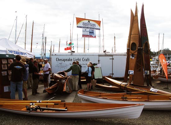 Chesapeake Light Craft Booth at The Wooden Boat Festival in Port Townsend, Washington