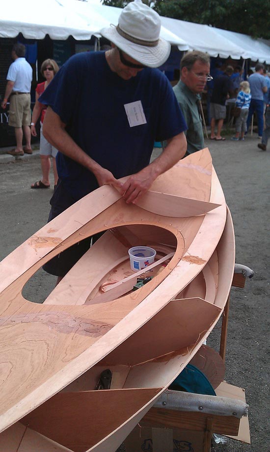 Building a Wood Duckling at WoodenBoat Show