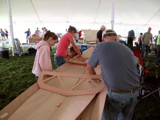 Family Boatbuilding at the WoodenBoat Show 2011