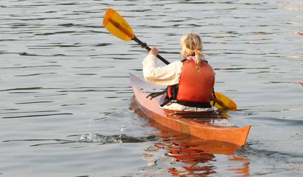 clc demo, chesapeake light craft, wooden kayak, wooden boat, shearwater