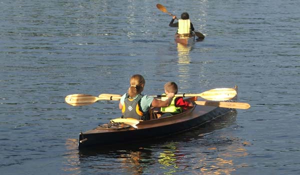 clc demo, chesapeake light craft, wooden kayak, wooden boat, mill creek